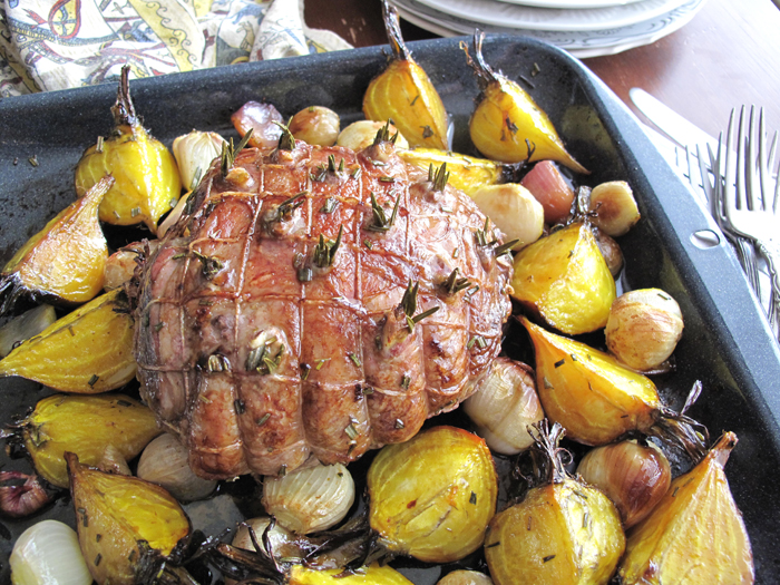 AIP / Paleo Lamb Roast with Golden Beets and Shallots