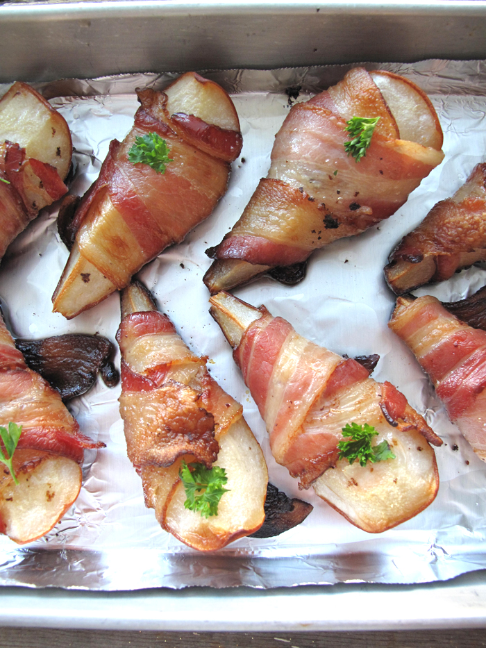 AIP / Paleo bacon-wrapped pears - easy appetizer recipe