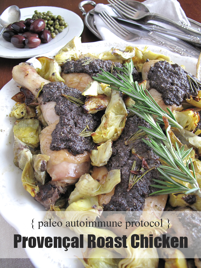 AIP / Provençal roast chicken with olive tapenade - French paleo recipe