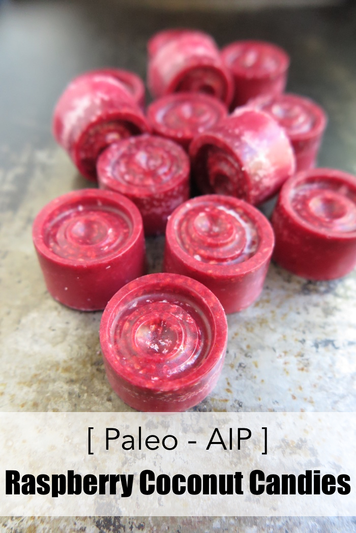 Raspberry Coconut Candies (Paleo - AIP - Sugar Free - Vegan)
