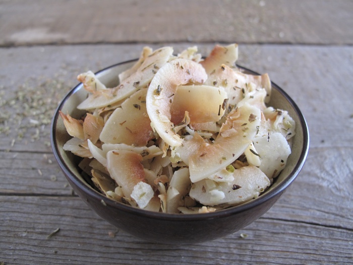 Savory Roasted Coconut Flakes with Oregano (AIP - Paleo - GAPS) - A Squirrel in the Kitchen