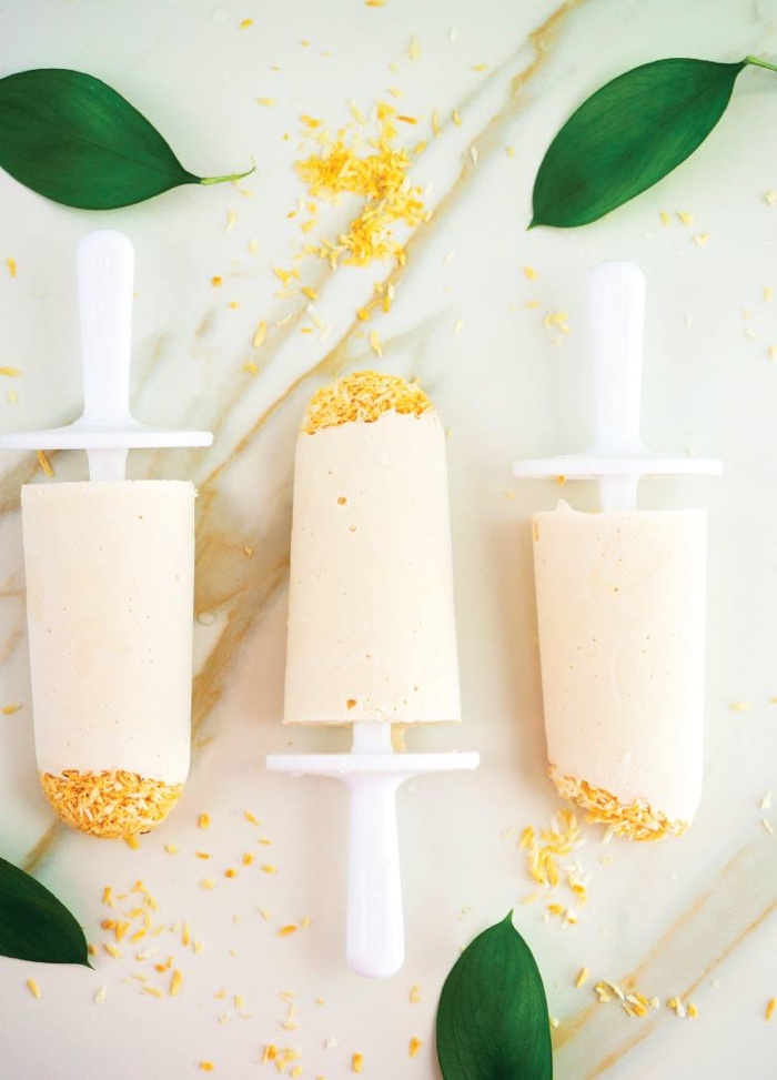Toasted coconut cream pops