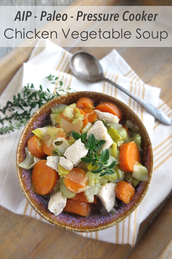 The Best Pressure Cooker Chicken Vegetable Soup! (Paleo, AIP, Instant Pot)