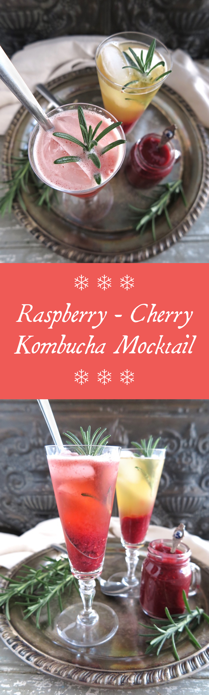 Festive Raspberry-Cherry Kombucha Mocktail [Paleo - AIP]