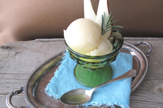 AIP / Rosemary infused pear sorbet