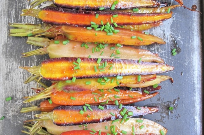 AIP / Paleo Oven Roasted Carrots with Orange Glaze - A Squirrel in the Kitchen