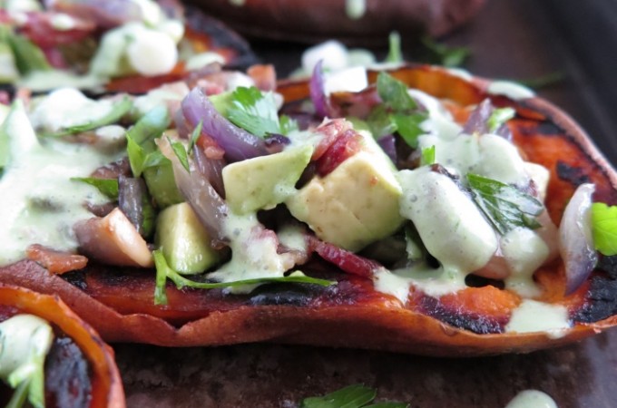 Stuffed Sweet Potato Skins (Paleo, AIP) - A Squirrel in the Kitchen