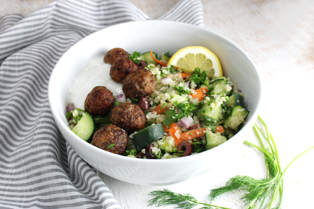 AIP Greek Meatball Salad